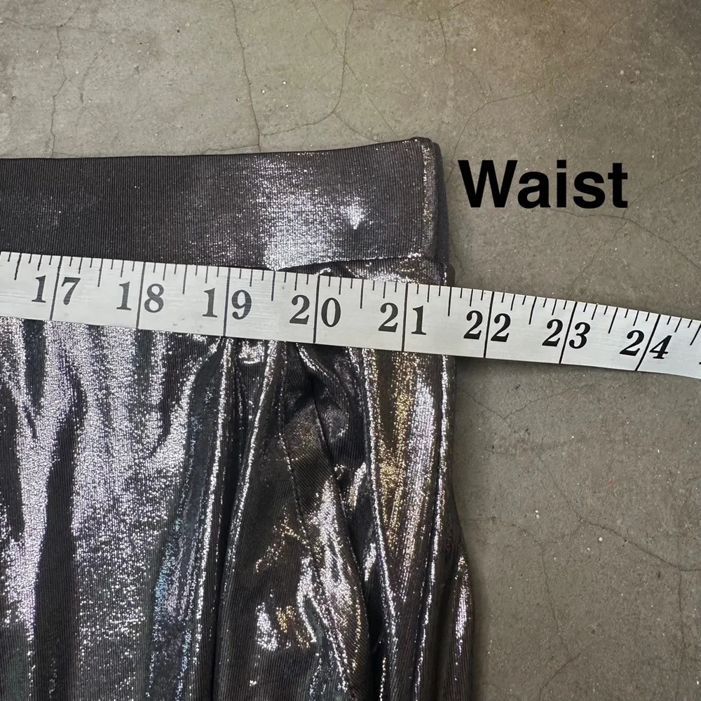 Torrid Metal Grey Liquid Shine Midi Skirt Sz 22 (Torrid 3) - Picture 6 of 11